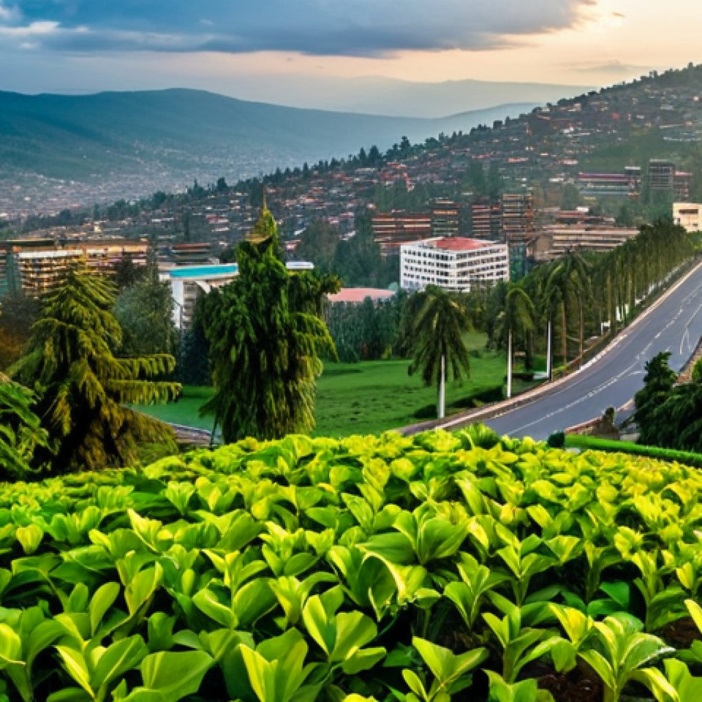 르완다 봉사자 후기 - **Prompt 1: Kigali's Serene & Vibrant Urban Landscape**
A panoramic, high-angle shot showcasing ...