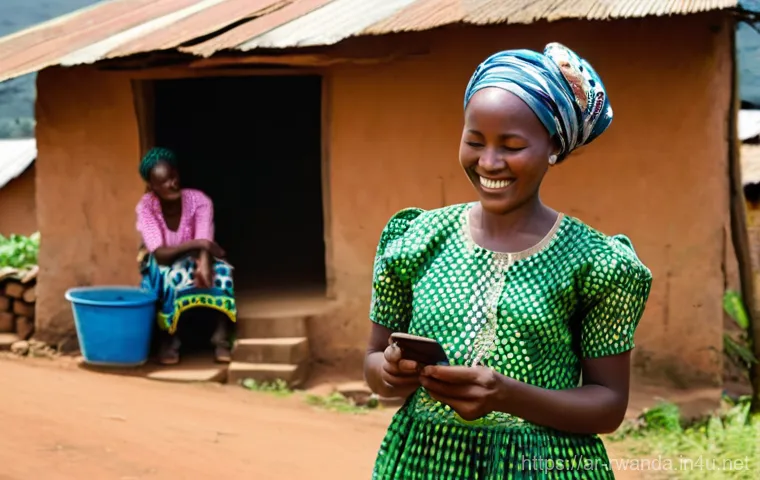 르완다에서의 은행 시스템 - **Prompt 1: "Digital Empowerment in Rural Rwanda"**
"A vibrant and heartwarming scene set in a p...