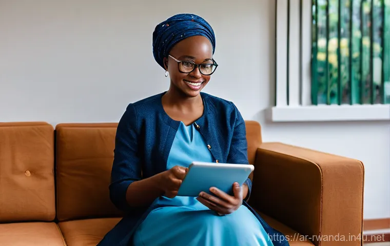 르완다의 인터넷 환경 - **Prompt 1: Empowering Education Through Technology**
    "A group of diverse Rwandan school childre...