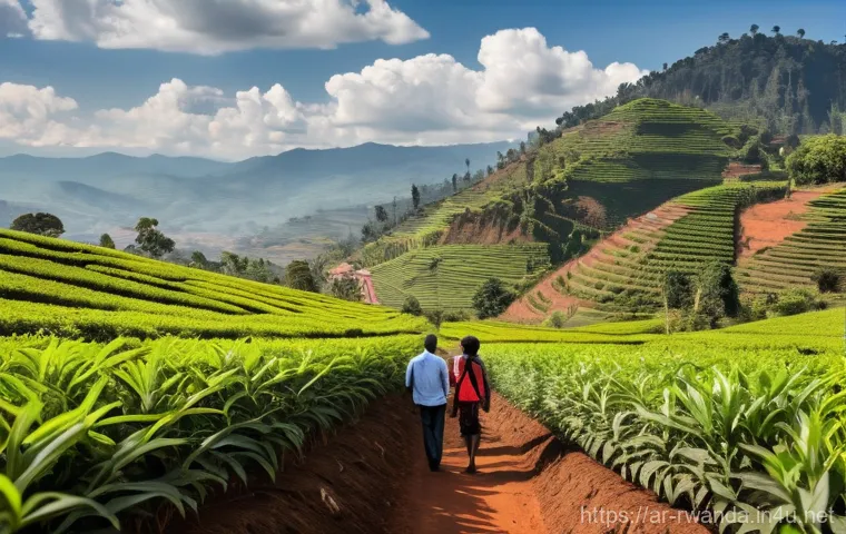 르완다와 영국의 관계 - **Prompt:** A visually rich and allegorical image depicting the historical and diplomatic evolution ...