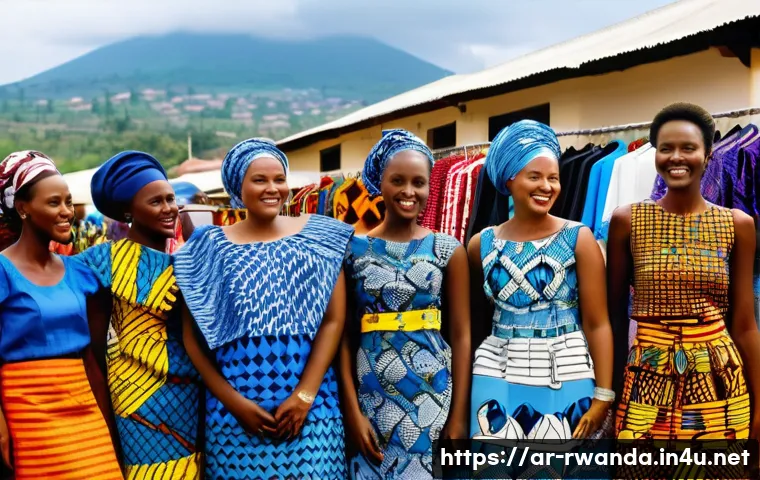 르완다 전통 직물 산업 연구 - **Vibrant Rwandan Textile Market: "Made in Rwanda" Spirit**
"A bustling, sun-drenched outdoor ma...